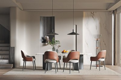 现代别墅餐厅3D模型下载